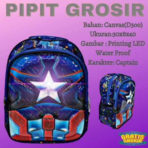 Tas Ransel LED Booming Karakter Superhero Terbaru 2022