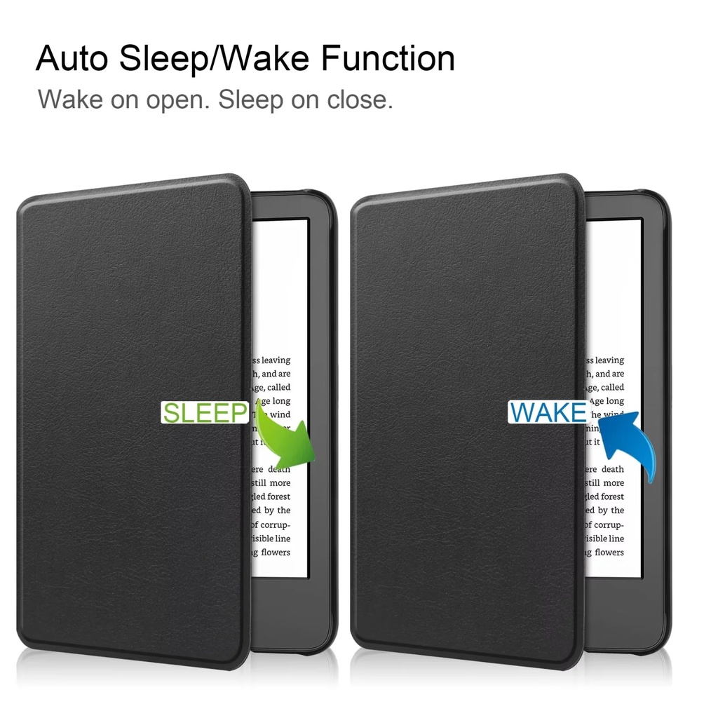 Baru Amazon Kindle Generasi 11th2022rilis 6.8 Inci e-Book Readers Case Fashion Warna Solid PC Hard Casing Flip Stand eReader Penutup Perlindungan Kulit