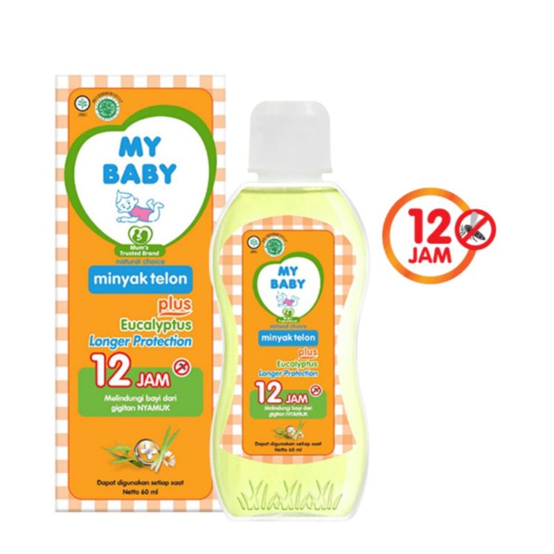 My Baby Minyak Telon Plus Eucalyptus Longer Protection 12 Jam 60ml 90ml 150ml