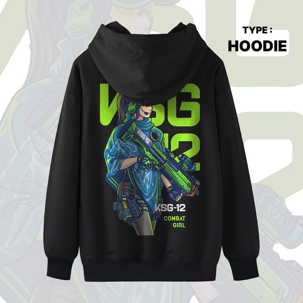 Crewneck Hoodie Streetwear KSG-12 Cotton Fleece Unisex