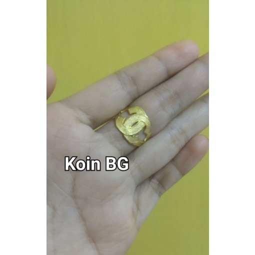 cincin koin Kuningan sepuhan emas24k replika ems