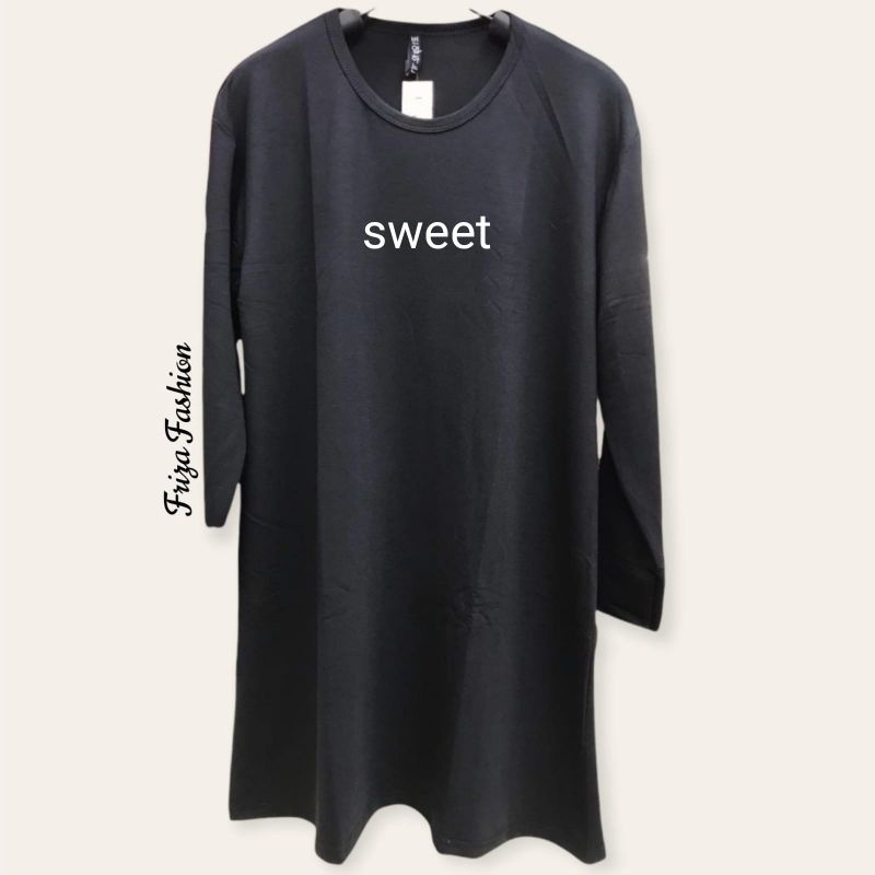 KAOS TUNIK HITAM / TUNIK KAOS HITAM