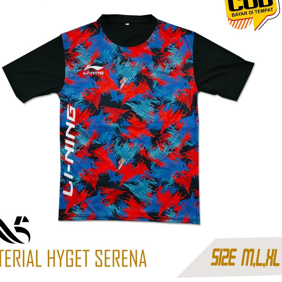 Baru 1 SET PAKAIAN OLAHRAGA PRIA BAJU BADMINTON KAOS BULUTANGKIS BAJU LINING FUTSAL VOLLY LI. ✓