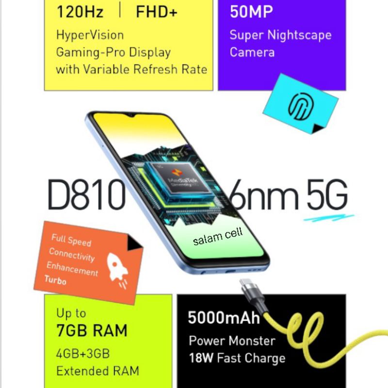 Infinix HOT 20 5G Ram 4+3/128GB Original Garansi Resmi