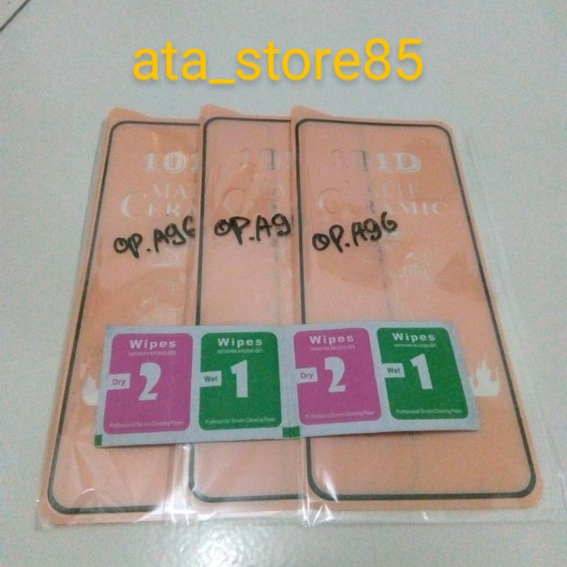 Tempered Glass Oppo A96 | A 96 Anti Gores Pelindung Pengaman Layar HP Matte Film Ceramics Original