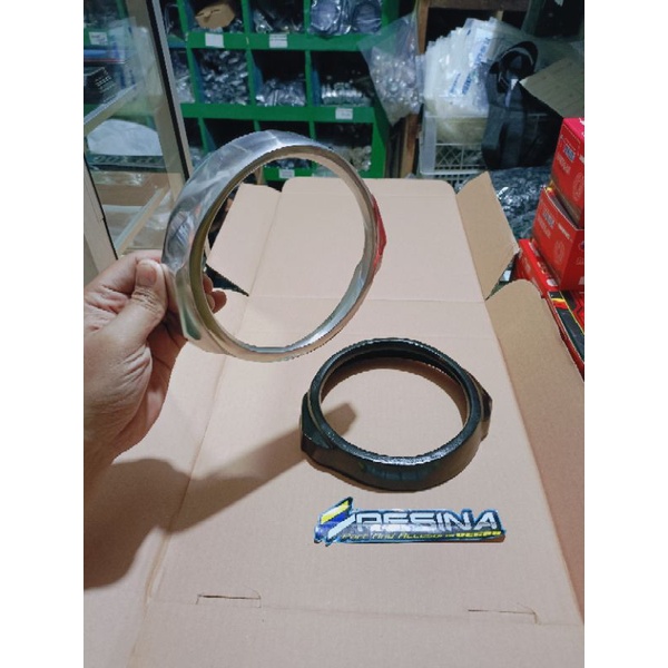 ring lampu vespa new px croom dan coating hitam bahan bagus