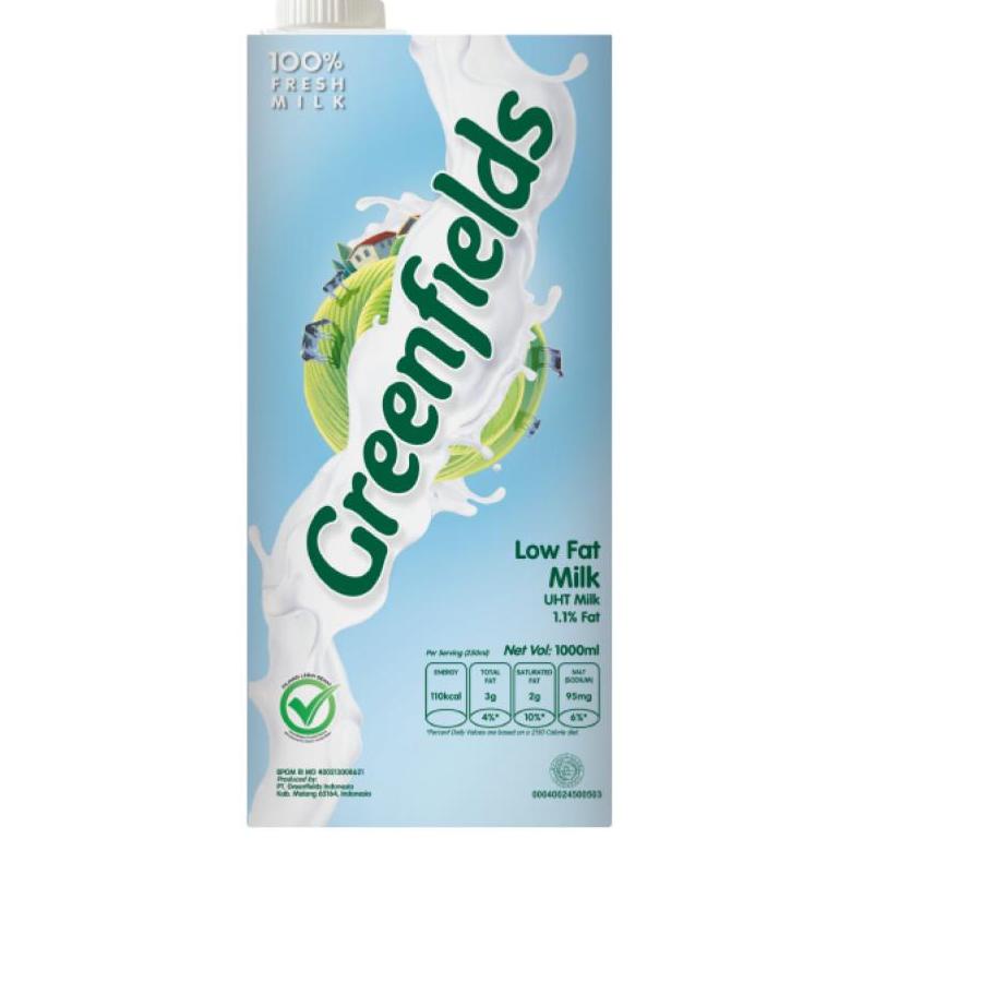 

ゾ Greenfields Susu UHT Low Fat Milk 1000 ml ヶ