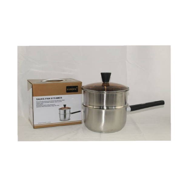 EUROPA SAUCE PAN STEAMER STAINLESS STEEL PANCI KUKUS 18CM