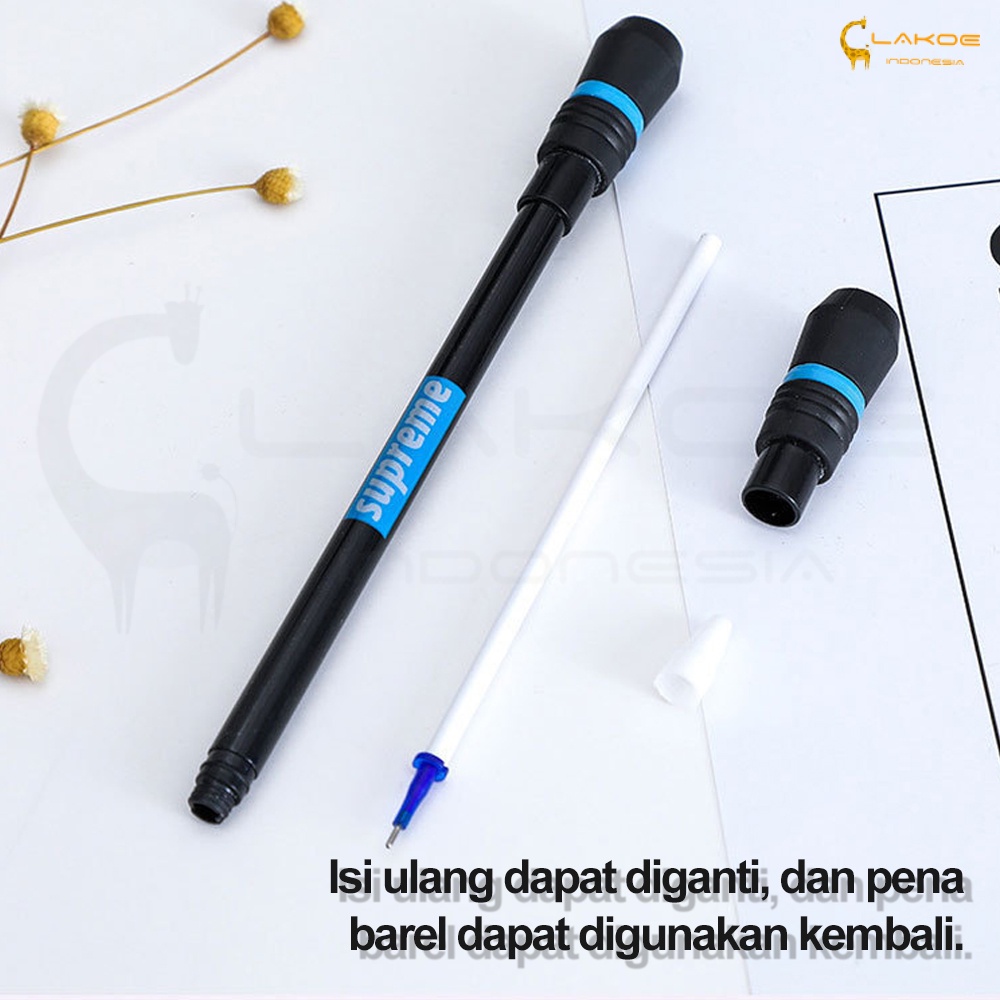 LAKOE pen spinning Pena putar mengurangi tekanan Pulpen karakter lucu Untuk Anak / Dewasa