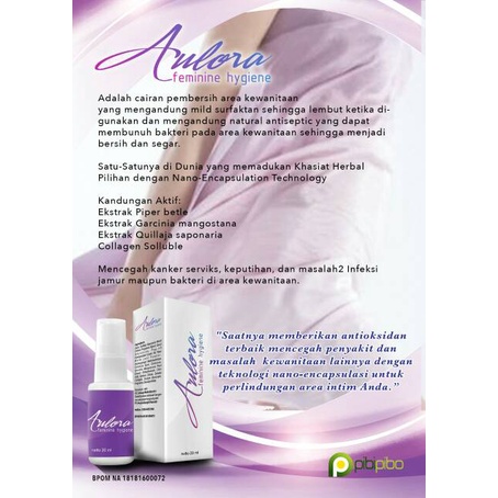 Aulora Feminine Hygiene AFH Pembersih Kewanitaan - Keputihan 1 Botol 20 ml