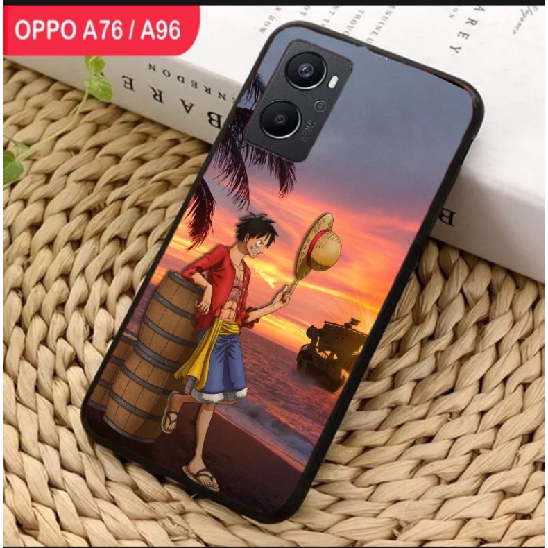 ubluk store Case custom Oppo A36/Oppo A76/Oppo A96 motif 0ne p1ece anime keren