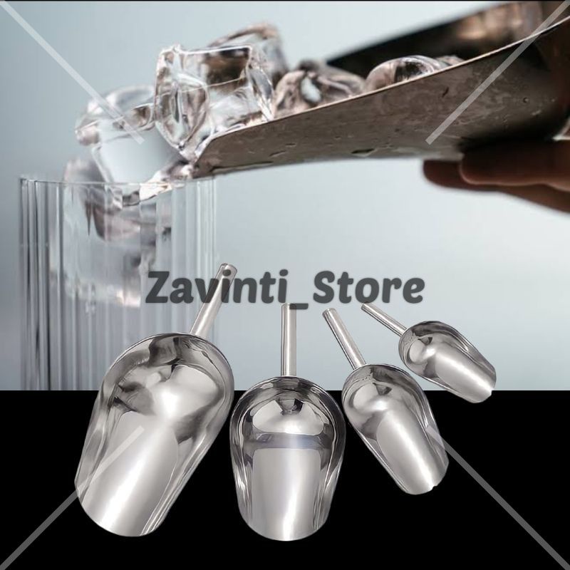 sendok es batu - sekop es batu stainless steel