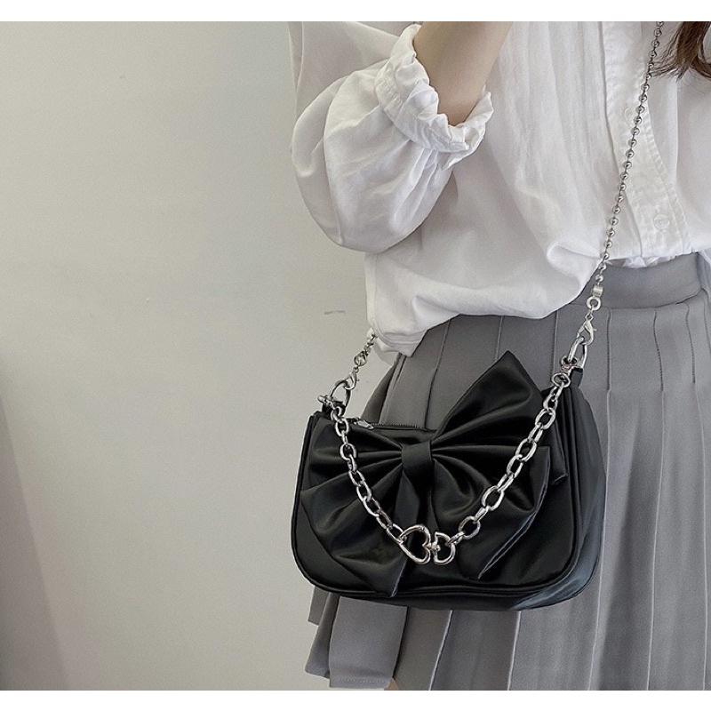 Tas Selempang Kulit Wanita Tas Cewek Rantai Bahu Slingbag Pearl Bag GM 8968