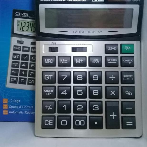

EXCLUSIVE!KALKULATOR CITIZEN CT-912 BESAR JUMBO BIG SIZE ANGKA KOMPUTER 12 DIGIT BATERAI AA A2 CALCULATOR|KD9