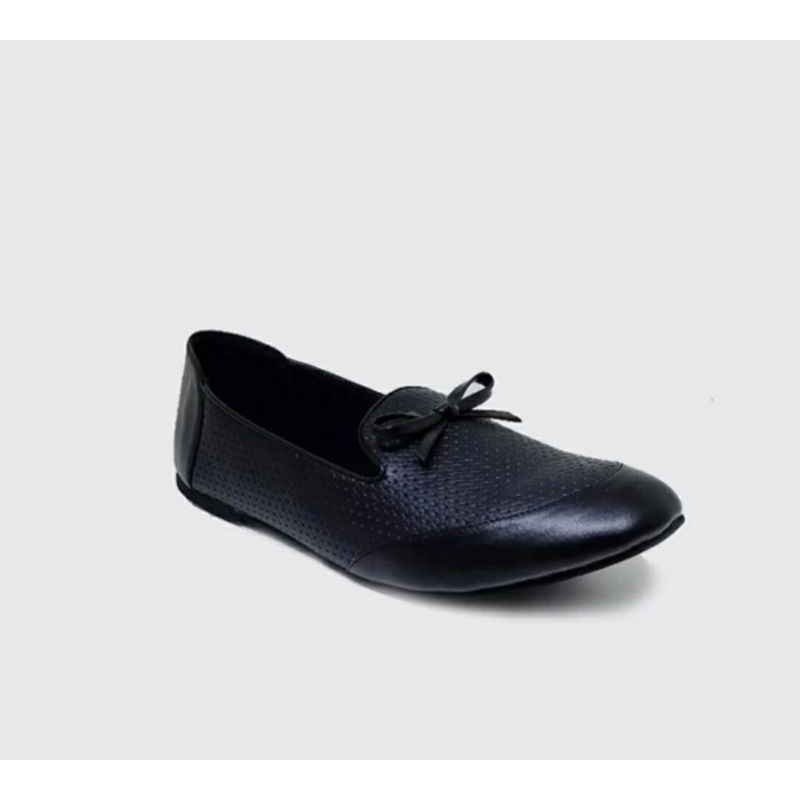 Sepatu Florence Wanita Big Size 41.45 Flatshoes Oversize Sekolah Ukuran Besar Hitam Sepatu Guru Murid Black Original