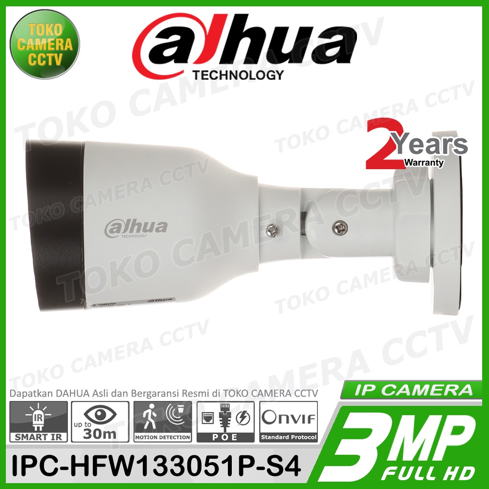 IP CAMERA 3MP DAHUA IPC-HFW133051P-S4 IP KAMERA CCTV POE