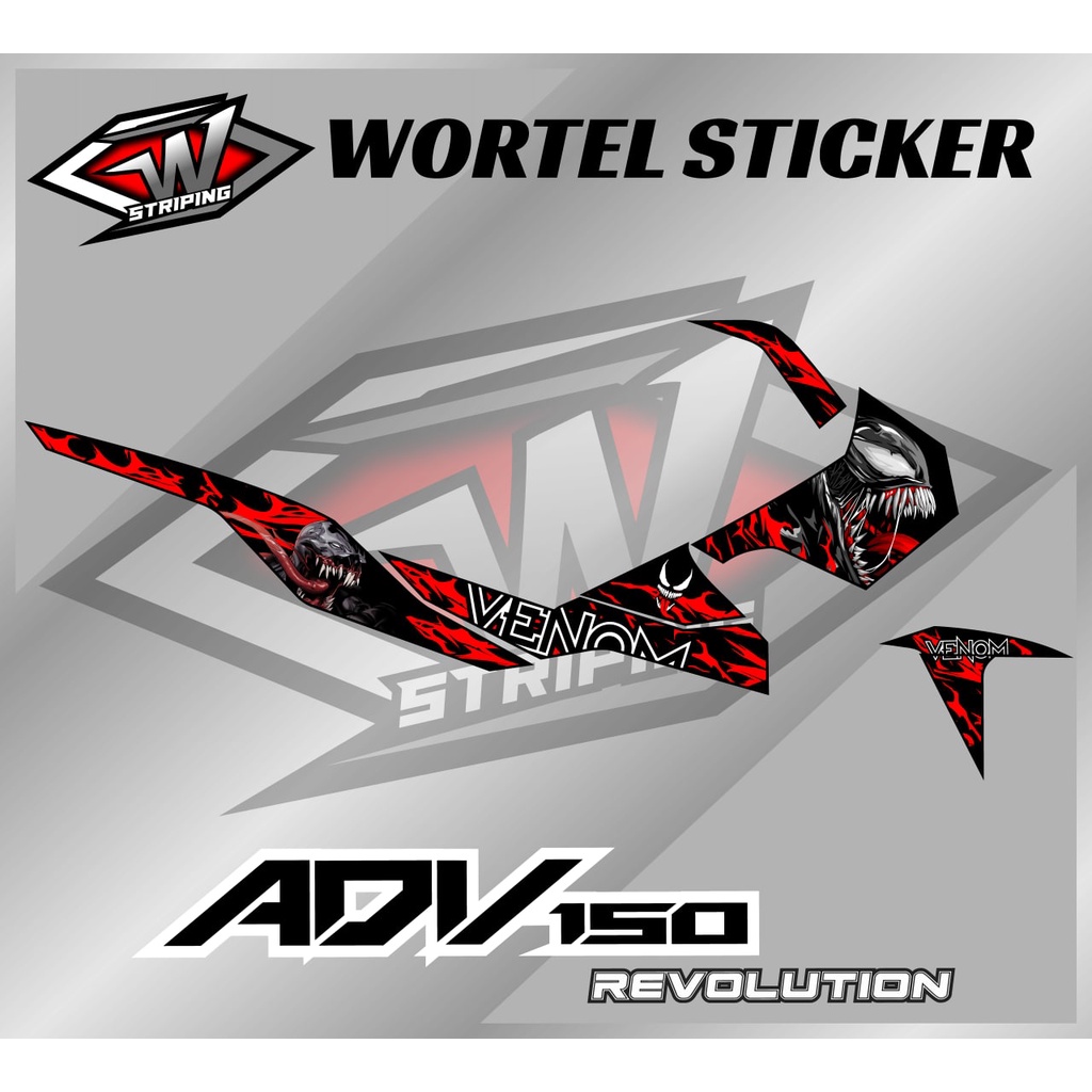 Striping ADV 150-Stiker Hologram Decal Motor ADV 150 Venom