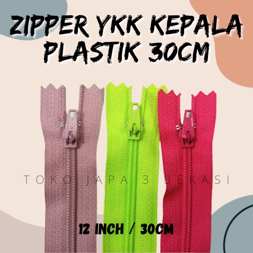 RESLETING YKK KEPALA PLASTIK 30 CM / SIPER YKK 30 CM / ZIPPER BAJU DAN GAMIS(minimal belanja 5rb)