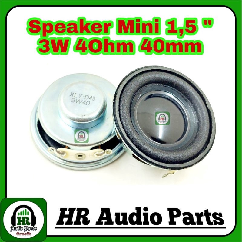 Speaker Mini 1,5&quot; inch 3W 4R New Black Speakers 3Watt 4ohm for Amplifier 3w or 5w