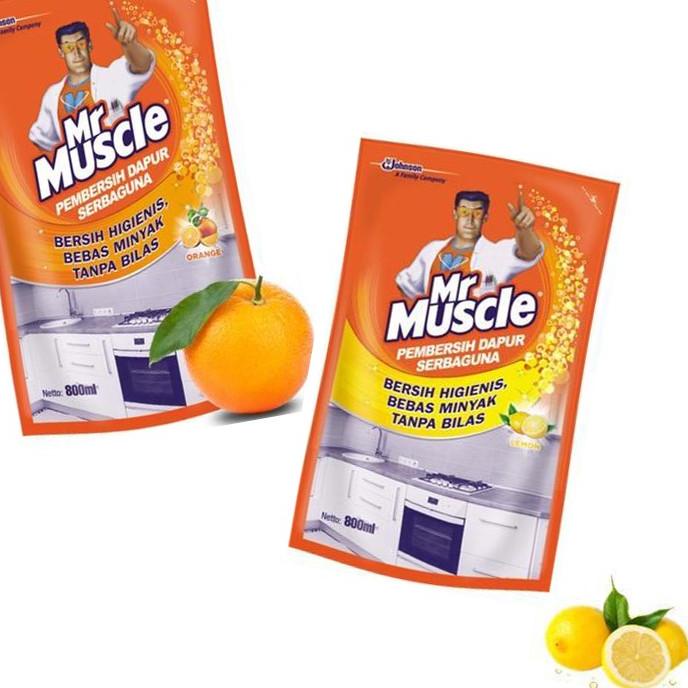 Promo Terbatas--Mr. Muscle Pembersih DAPUR Pouch 800ml