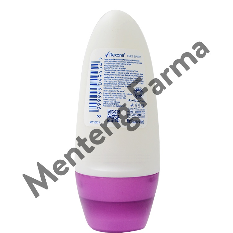 Rexona Anti-Perspirant Deodorant Roll On Free Spirit 45 ML - Bebas Keringat dan Bau Badan Hingga 48