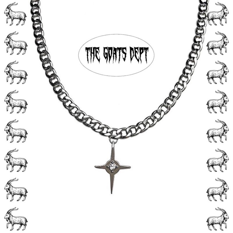 The Goats Dept Starlet Light Chain Necklace / kalung bintang pria wanita unisex model silver gaya y2