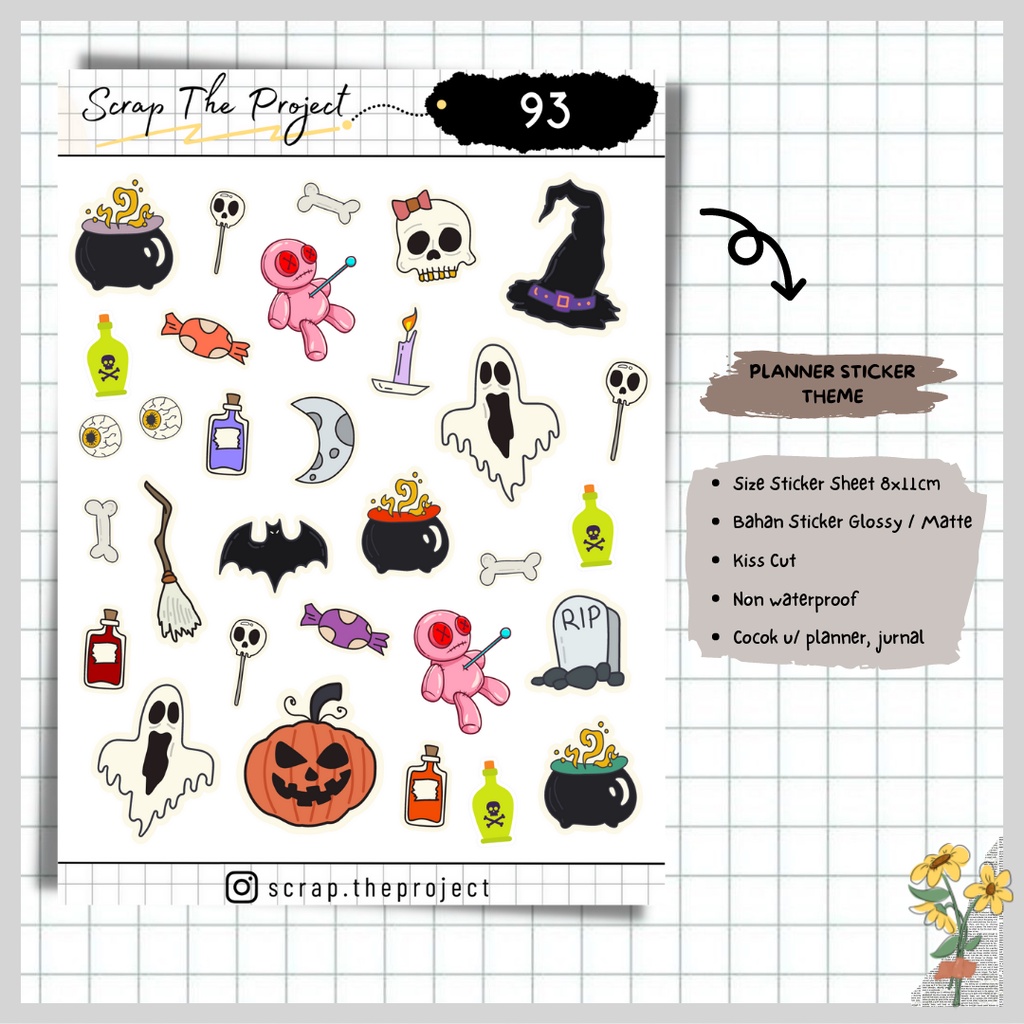 

STICKER PLANNER JOURNAL / STICKER HAPPY HALLOWEEN / STP - 93
