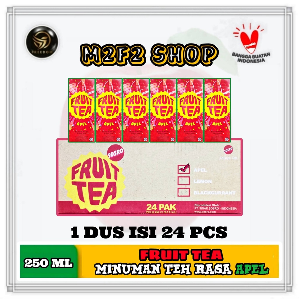 

Fruit Tea Teh Rasa Apel Kotak - 250 ml (Kemasan Karton)