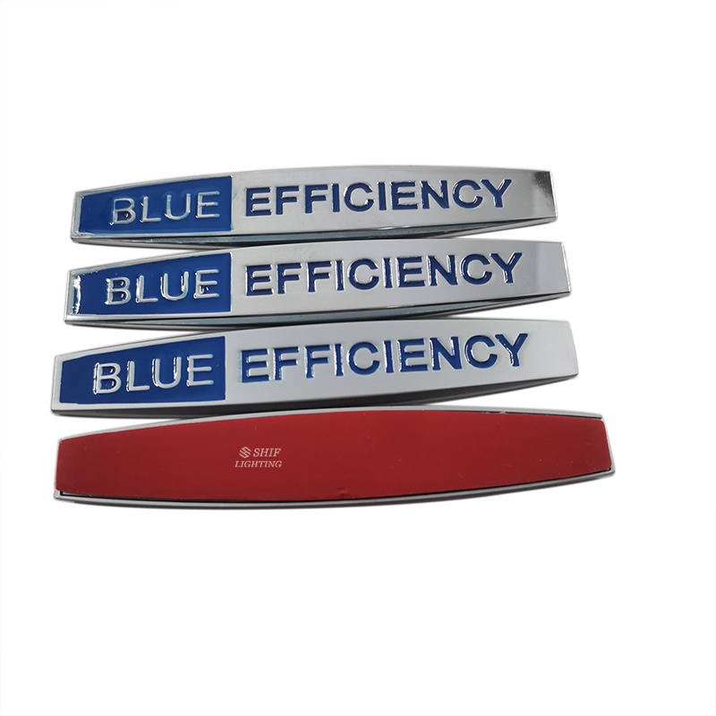 2pcs Stiker Emblem Logo Mercedes Benz Bahan Metal Warna Biru Untuk Fender Samping Mobil