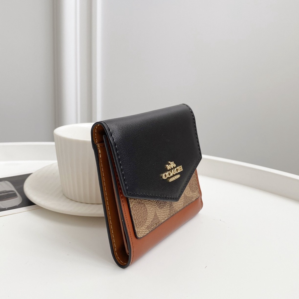 [Instant/Same Day]31548 coach ladies wallet Short wallet folding wallet card bag  qianbao