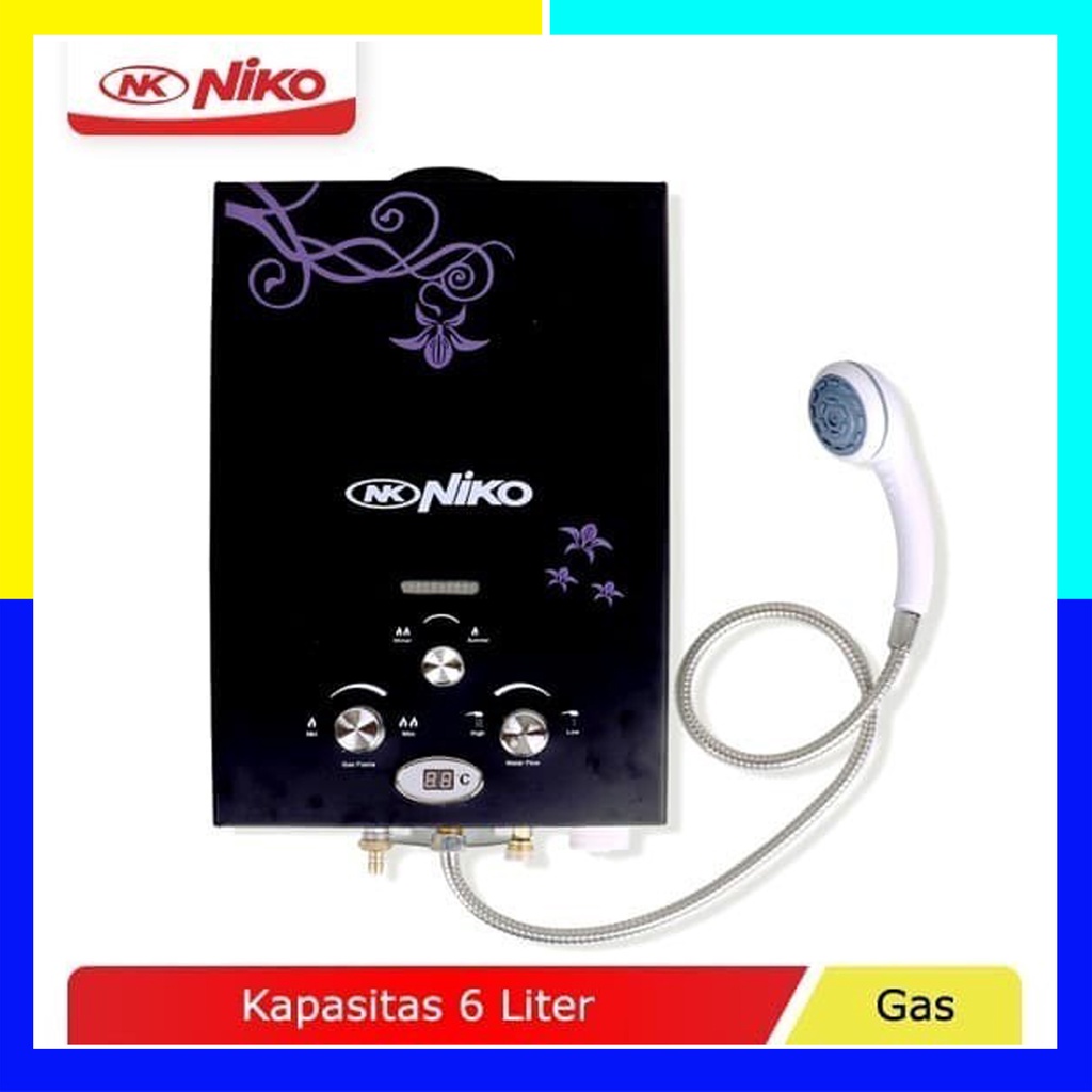 Niko Water Heater Gas Pemanas Air Mandi Gas 6 Liter NK 6 LDN