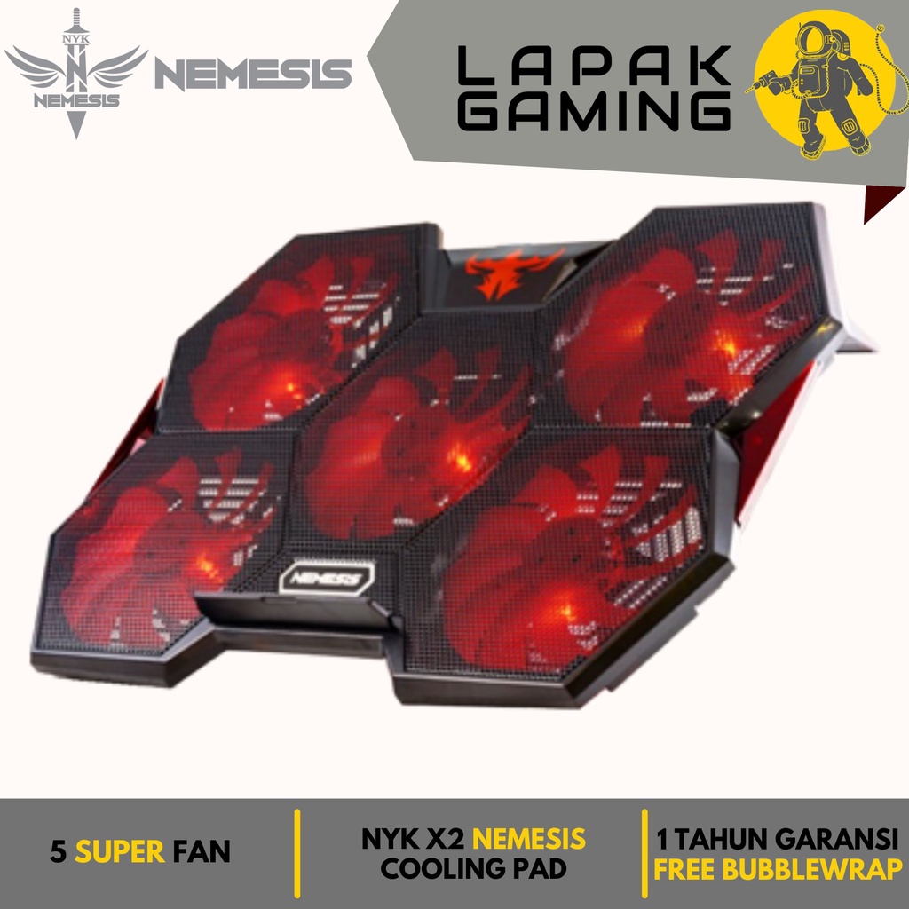 NYK Nemesis X2 X-2 Alien Cooler Cooling Pad Kipas Pendingin Laptop