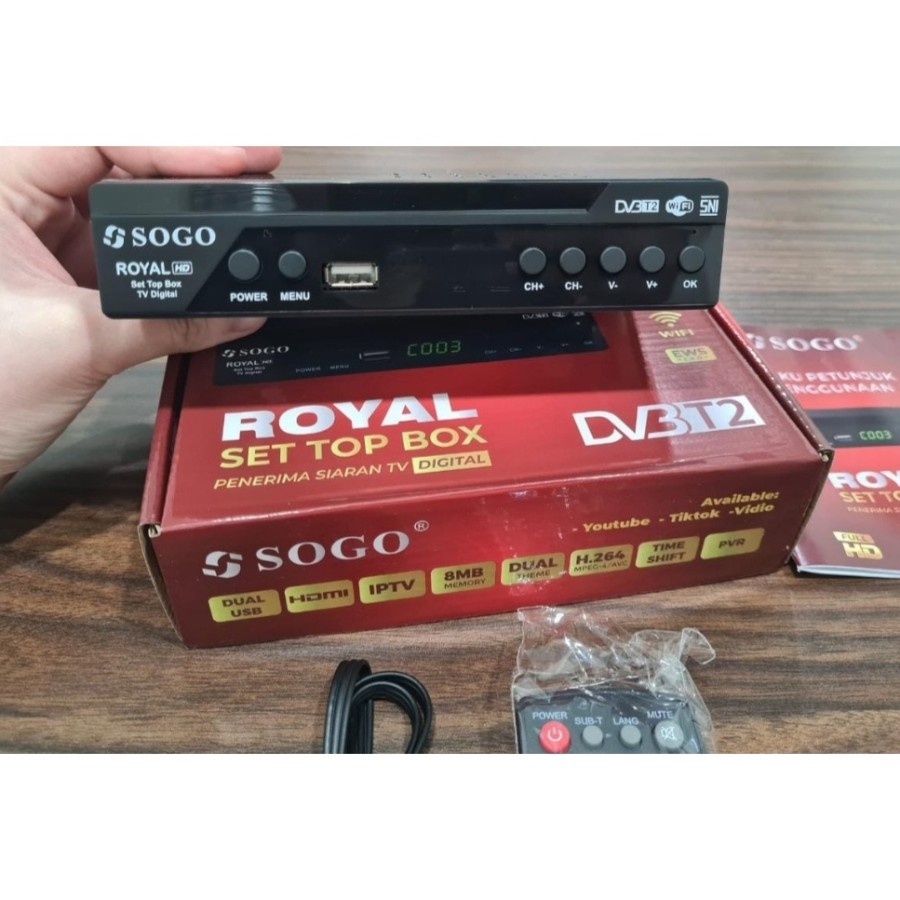 SOGO STB Set Top Box TV DIgital DVB T2