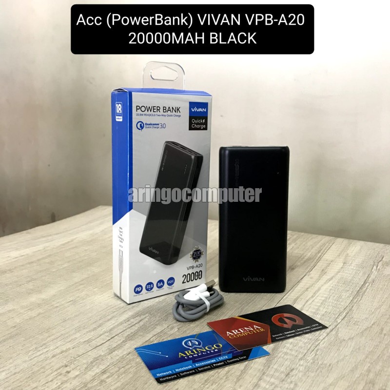 Acc (PowerBank) VIVAN VPB-A20 20000MAH BLACK