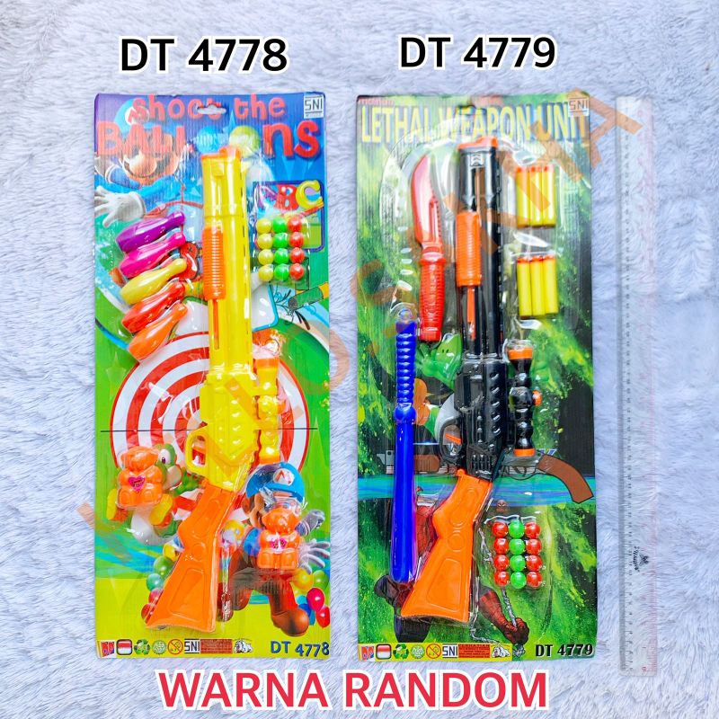 MAINAN DT 4778 & 4779 SHOOT THE BALLOONS & LETHAL WEAPON UNIT SENAPAN PANJANG PISTOL PISTOLAN TEMBAK