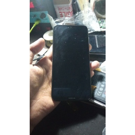 Lcd plus frame Nokia 6.1 Original 100 persen copotan bekas bawaan hp normal