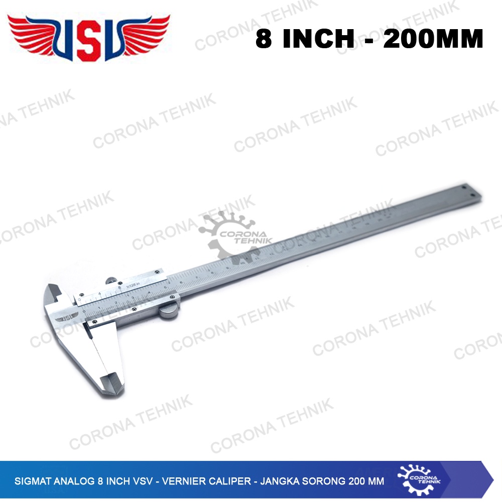 Jangka Sorong 200 mm - Sigmat Analog 8 Inch VSV - Vernier Caliper