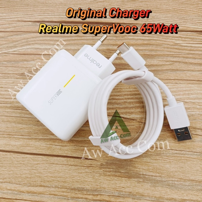 Power Adapter Charger Realme 65Watt Type C Super Vooc Realme X50 Pro/XT/X2/ GT Master/ 5 Pro/6 Pro/7 Pro/8 Pro/7i/8i/9 Pro/ 65W