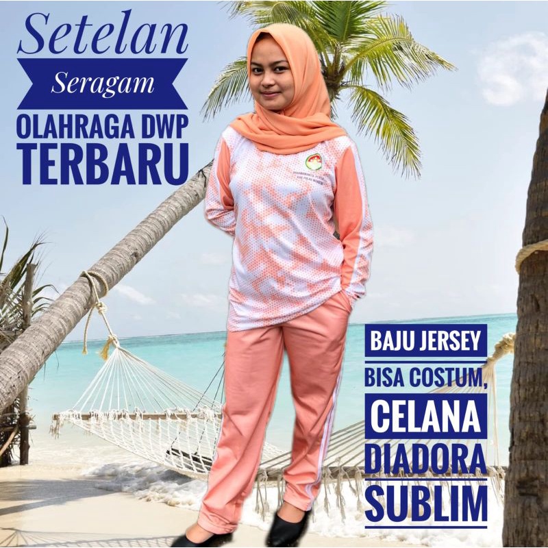 Seragam Olahraga DWP Terbaru Atasan Motif Teknik Sublim