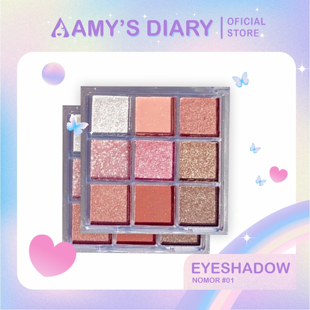 [PAKET HEMAT] Make Up 5 In 1 AMY'S DIARY Eyeliner Masakara Waterproof Eyeshadow Brush Kaca Lipat