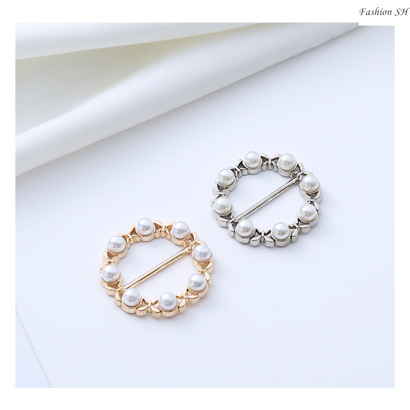 Bros Pin ring Mutiara Untuk Aksesoris scarf Wanita M40310