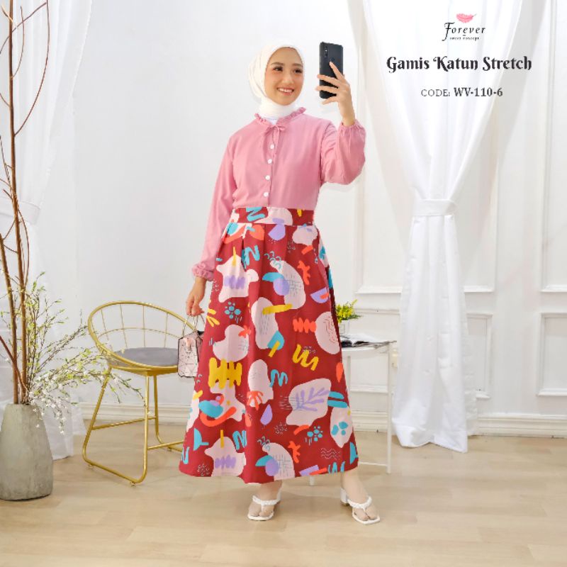 WV-110-6 Forever Sweet BLACK Label Katun Gamis BUSUI DRESS PANJANG LONGDRESS