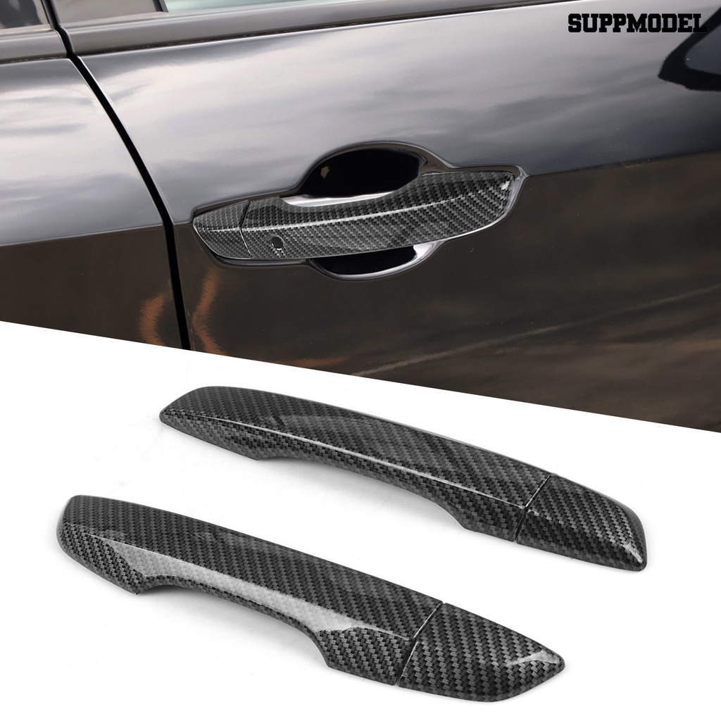 Sm - 8Pcs / Set Cover Trim Handle Pintu Mobil Bahan Carbon Fiber Untuk Honda Civic 2016-2021