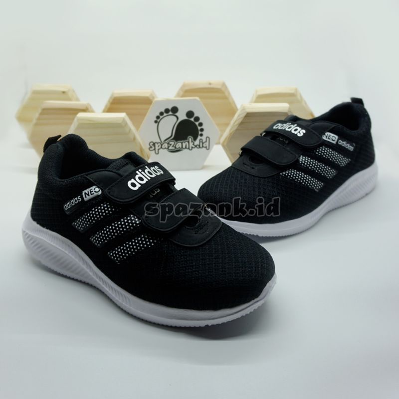 Sepatu Anak Sekolah Sepatu Hitam Putih Sneakers Sepatu Anak Tk Sd Size 27-40