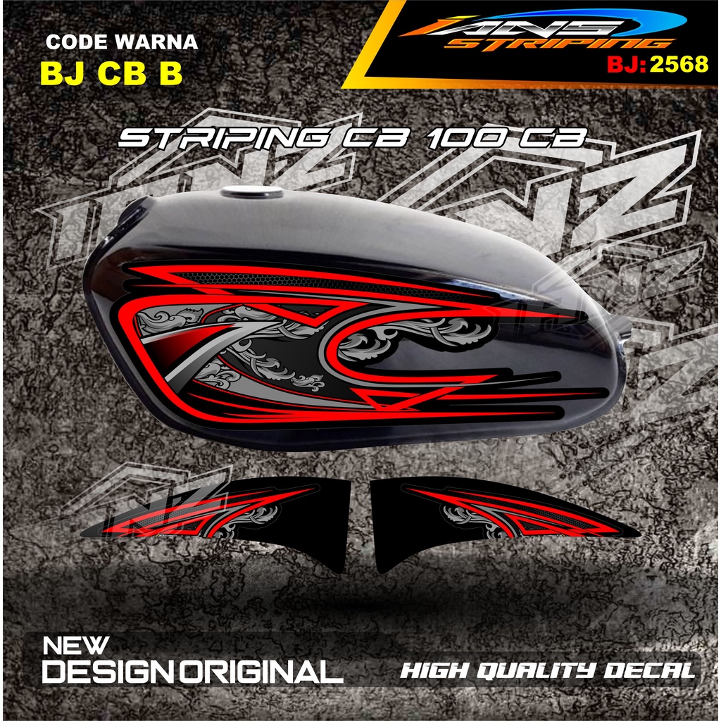 STICKER BODY MOTOR CB BATIK  / STRIPING CUSTOM CB 125 TERMURAH / STIKER MOTOR