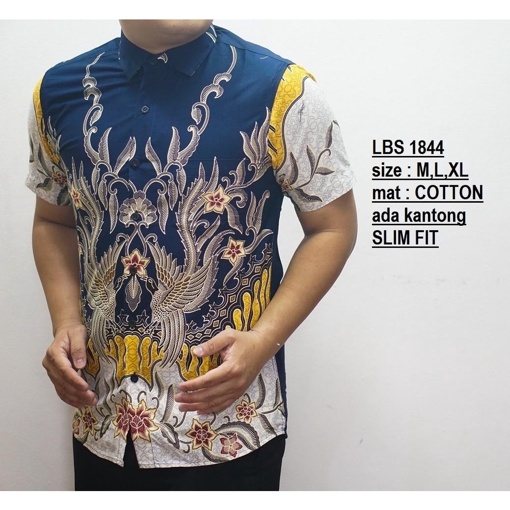 KEMEJA BATIK PRIA SLIM FIT BAJU BATIK PRIA SLIM FIT PREMIUM LBS1844