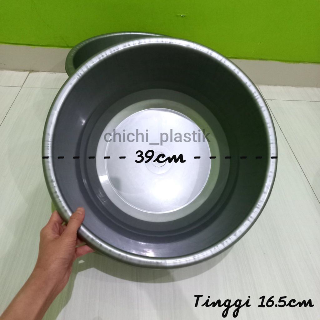 Isi 6 PCS!! Waskom Kupu Silver /Waskom Plastik/Waskom berkatan / Bak cuci