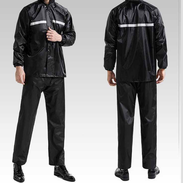 J025 Jas Hujan Motor PVC Set Jaket Celana Waterproof Raincoat Anti Air Tidak Tembus