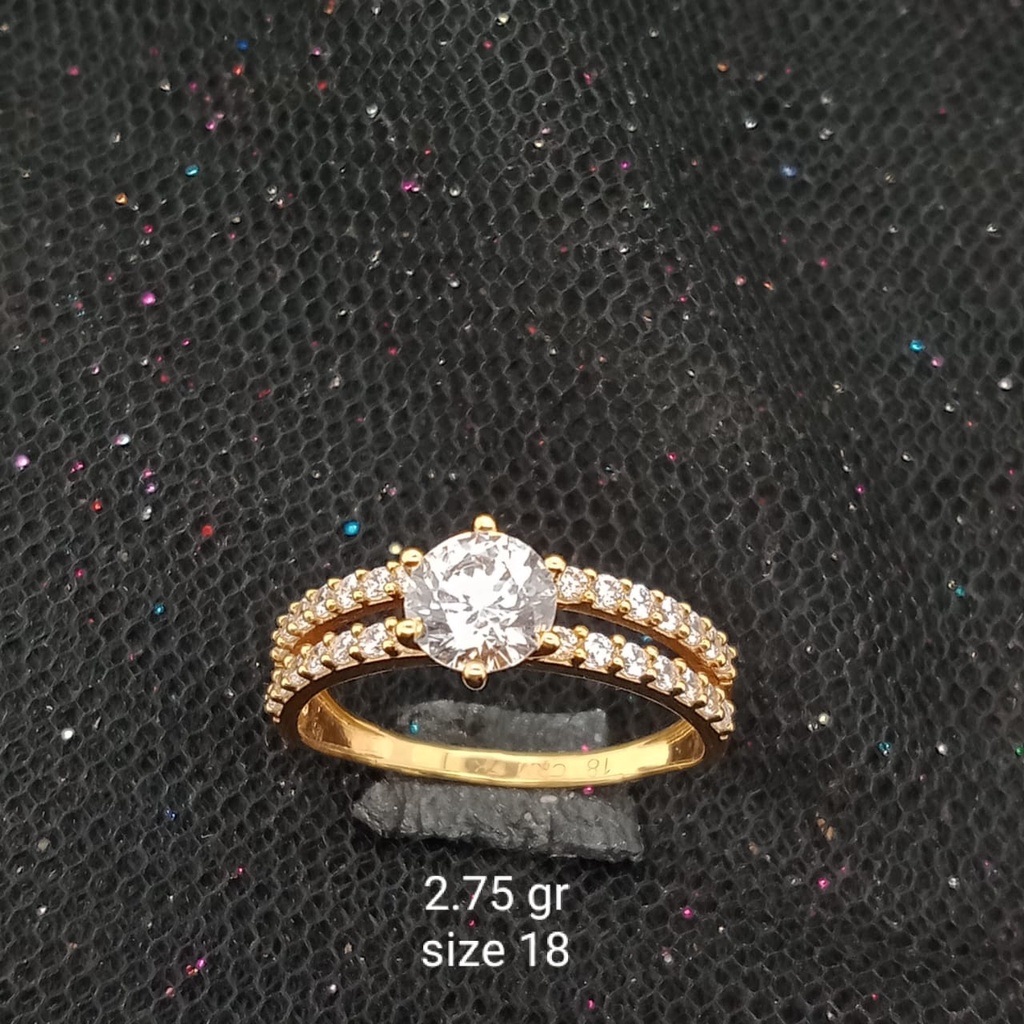 Cincin emas 17K - 2.75 gr kadar 750 - 3756