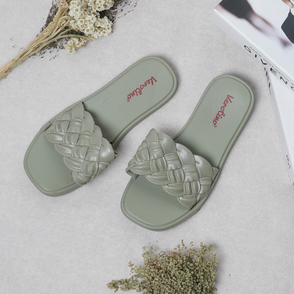 Shoes Me - Sandal Slop Wanita Rose - Sandak Premium Import